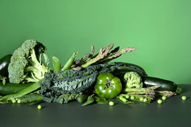 istock Composition of green vegetables 2162637423