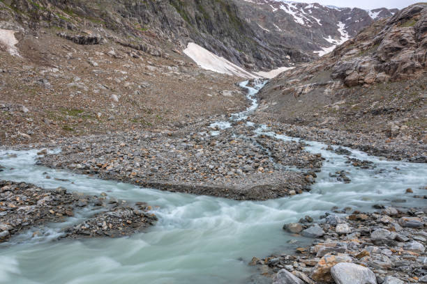 istock Glacial stream with waterfall at the Steingletscher 2162639312