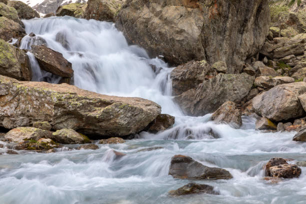 istock Steinwasserfall, a waterfall at the Steingletscher glacier 2162639314