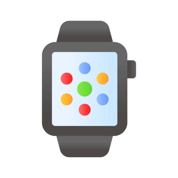 istock A wristwatch with digital features, smartwatch icon, wearable technology for health tracking, notifications and app. 2162640560