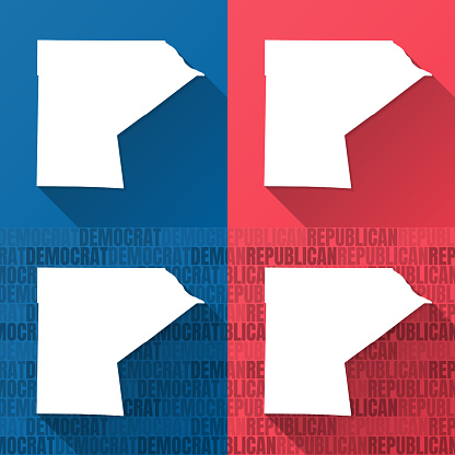 Ilustración de Condado De Ralls Misuri Mapas Sobre Fondos Azules Y