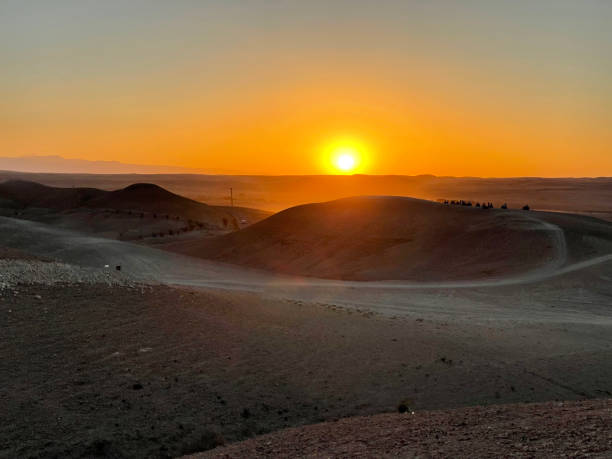 istock Sunset in the Agafay Desert, Marrakesh, Morocco 2162643337