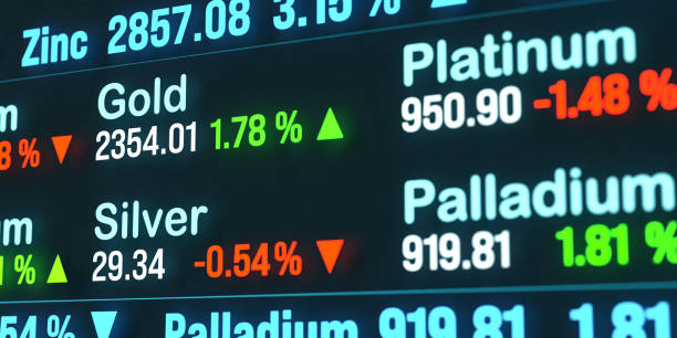 istock Rising Gold and palladium price, commodity exchange. 2162645435