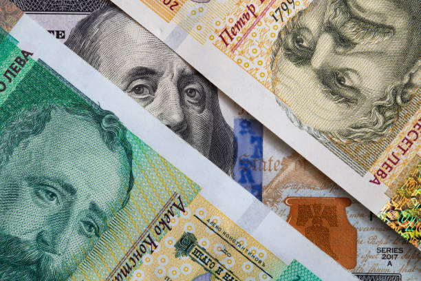 istock Bulgarian lev and US dollar banknotes 2162645909