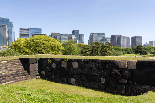 Tokyo, Japan- 11 May, 2024: Edo Castle Ruins or Chiyoda Castle, the biggest castle in Japan is part of Tokyo Imperial Palace and was home to the powerful Tokugawa Shogun