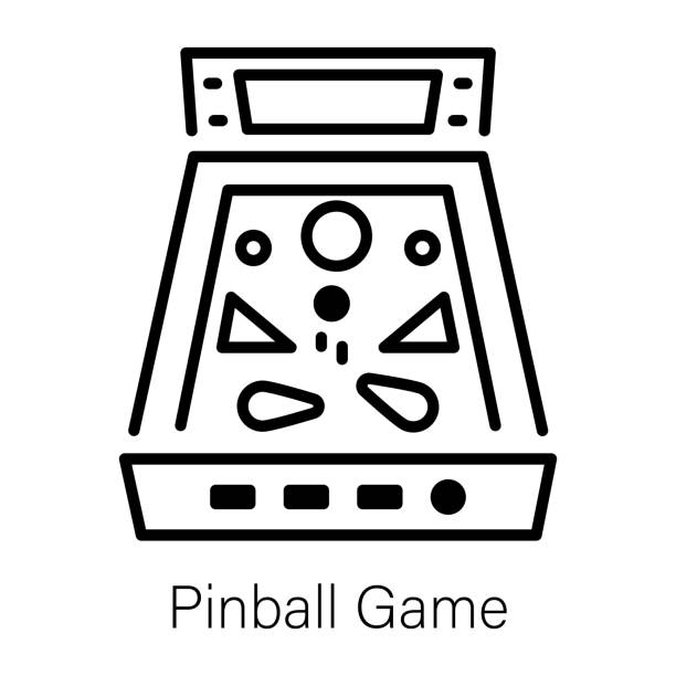 Pinball Machine Colouring In 380+ Mesin Pinball Ilustrasi, Grafik Vektor, & Clip Art Bebas Royalti ...