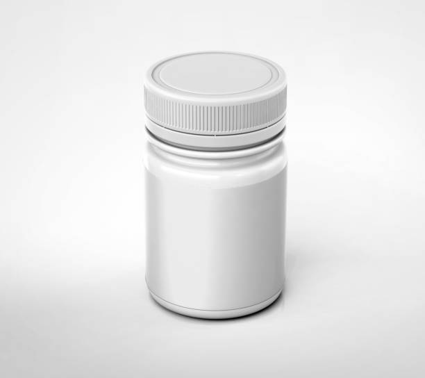 istock Blank packaging Plastic bottle for medicine product isolated on white background. 3D rendering, 3D illustration 2162649334