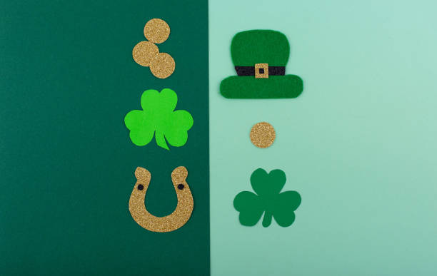istock St. Patrick's Day concept with leprechaun hat, gold coins and horseshoe 2162651242