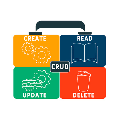 Database Create Read Update/delete Oracle Crud Create Read Update Delete Acronym Stock Illustration - Download ...