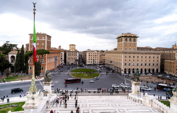 istock View on Venice square (Piazza Venezia) from the Vittoriano 2162655676