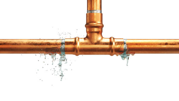 istock Santechnic concept. Leaking pipe. 3d illustration 2162656782