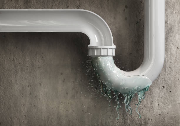 istock Santechnic concept. Leaking pipe. 3d illustration 2162656838