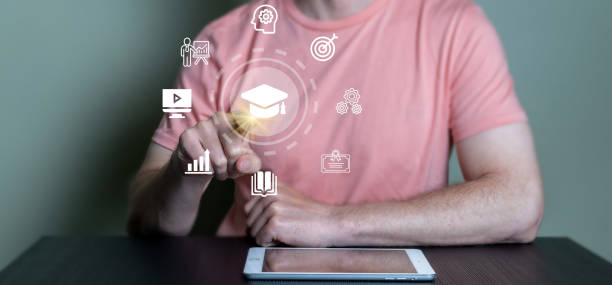 istock Concept of online education, online education training. 2162659157