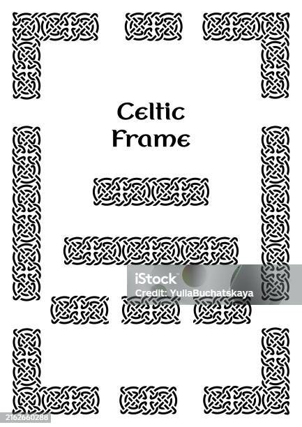 Simple Celtic Frame Celtic Frame And Design Elements Vector Set Stock Illustration ...