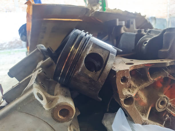 istock piston is not used and is placed together with the engine 2162661893