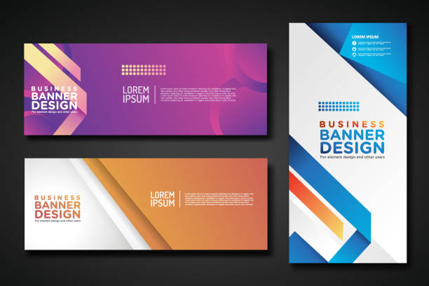 Set modern abstract banners for corporate concept, element design and other users. Vector illustration