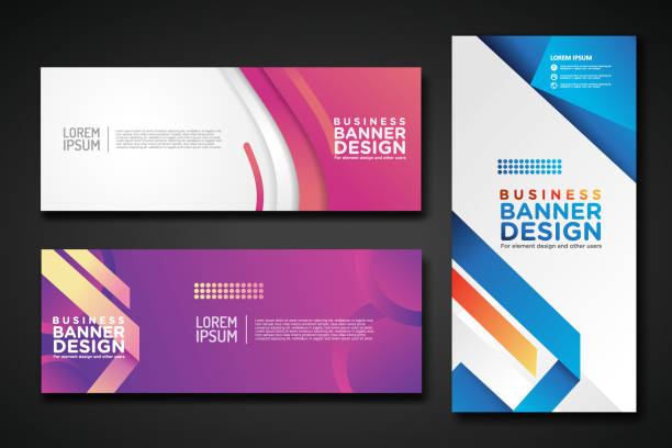 Set modern abstract banners for corporate concept, element design and other users. Vector illustration
