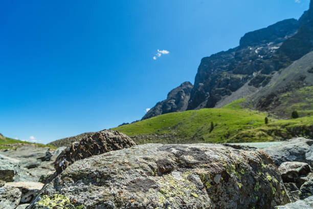 istock empty stone surface on the backgound of mounts valley 2162681198