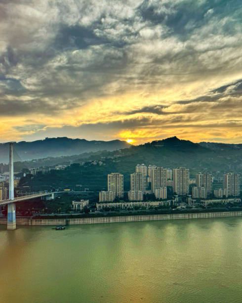 istock Sunrise Over River and Cityscape 2162697469