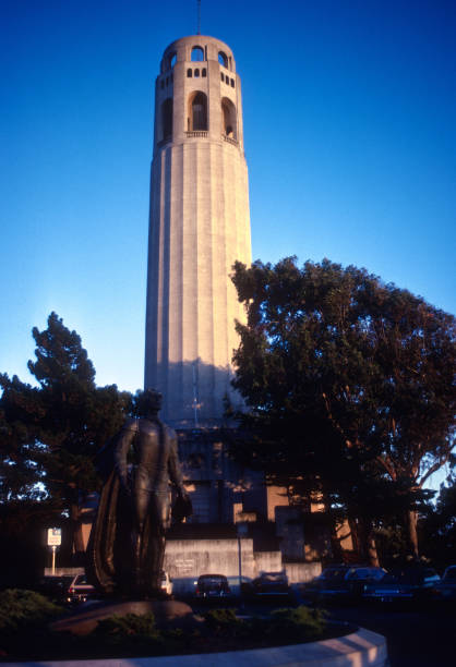 San Francisco - Coit Tower Close-up - 1978. Scanned from Kodachrome 25 slide.
