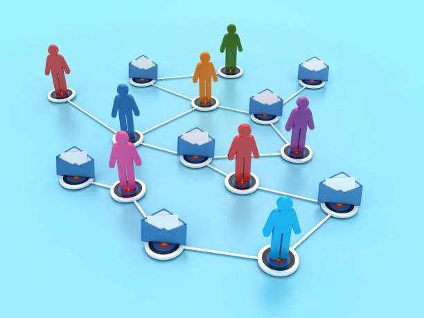 istock 3D Envelope on Target with Pictogram People 2162702133