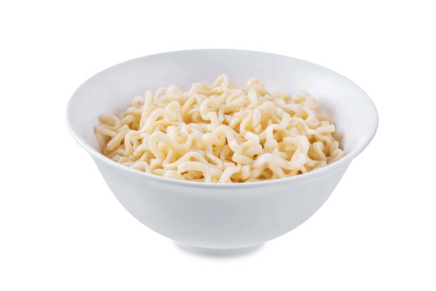 istock Fresh prepared ramen noodles in a bowl on a white isolated background 2162703267