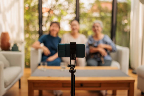 istock Women friends vlogging 2162703679