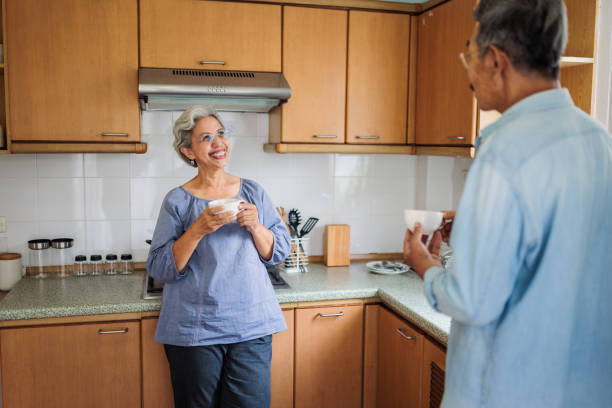 istock Senior Couple in Kitchen at Home 2162703905