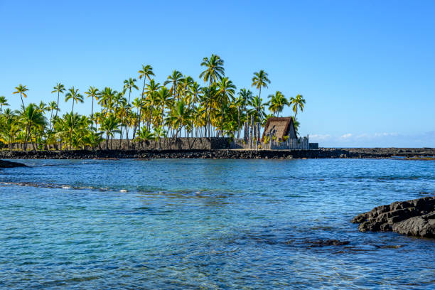 The beautiful Honaunau Bay on the west coast of Big Island, Hawaii