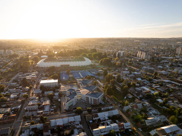 istock Aerial view of Temuco at sunset 2162707472