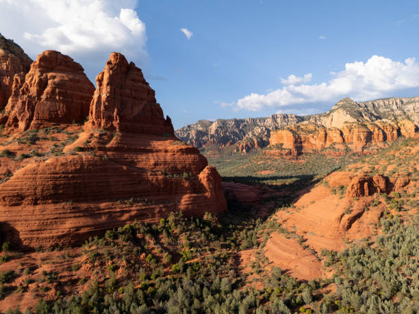 Aerial drone footage of the Sedona Arizona desert