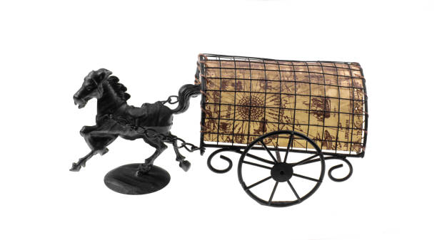 istock vintage decorative carriage with horse isolated on white background 2162709822