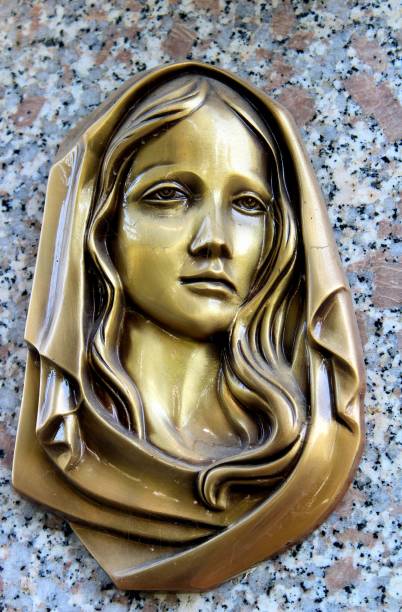 Mother Mary on tombstone