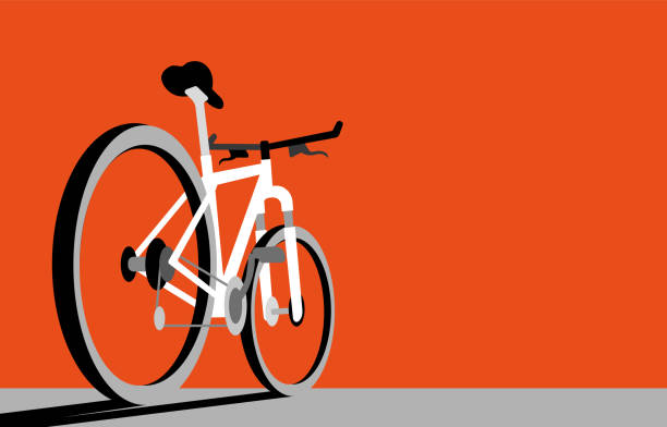 istock a bicycle in front of the horizon, with high contrast and copy space 2162714802