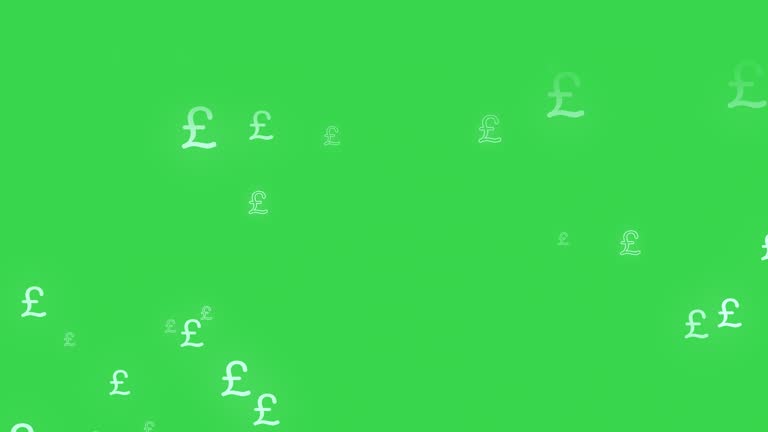 Pound Flowing Animation Loop on Green Screen Background