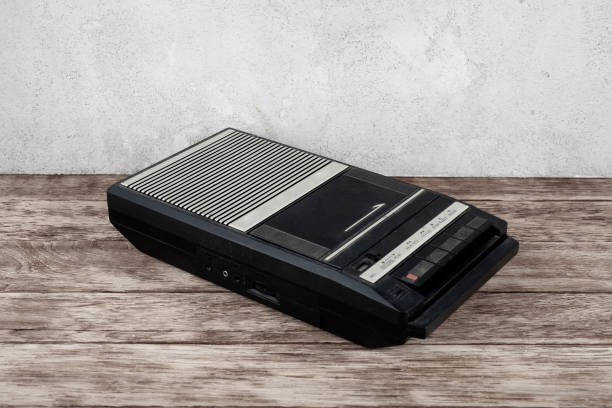 istock Vintage portable stereo cassette recorder 2162722229