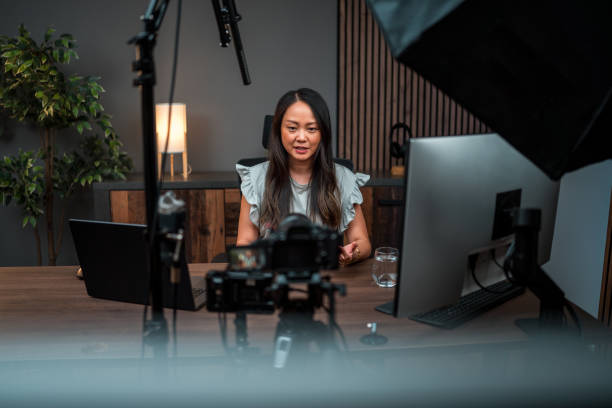 istock Asian Female Content Creator Creating A Video 2162722879