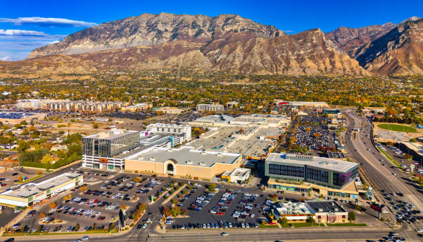 istock Orem, Utah Aerial With Mountains During Autumn 2162724754