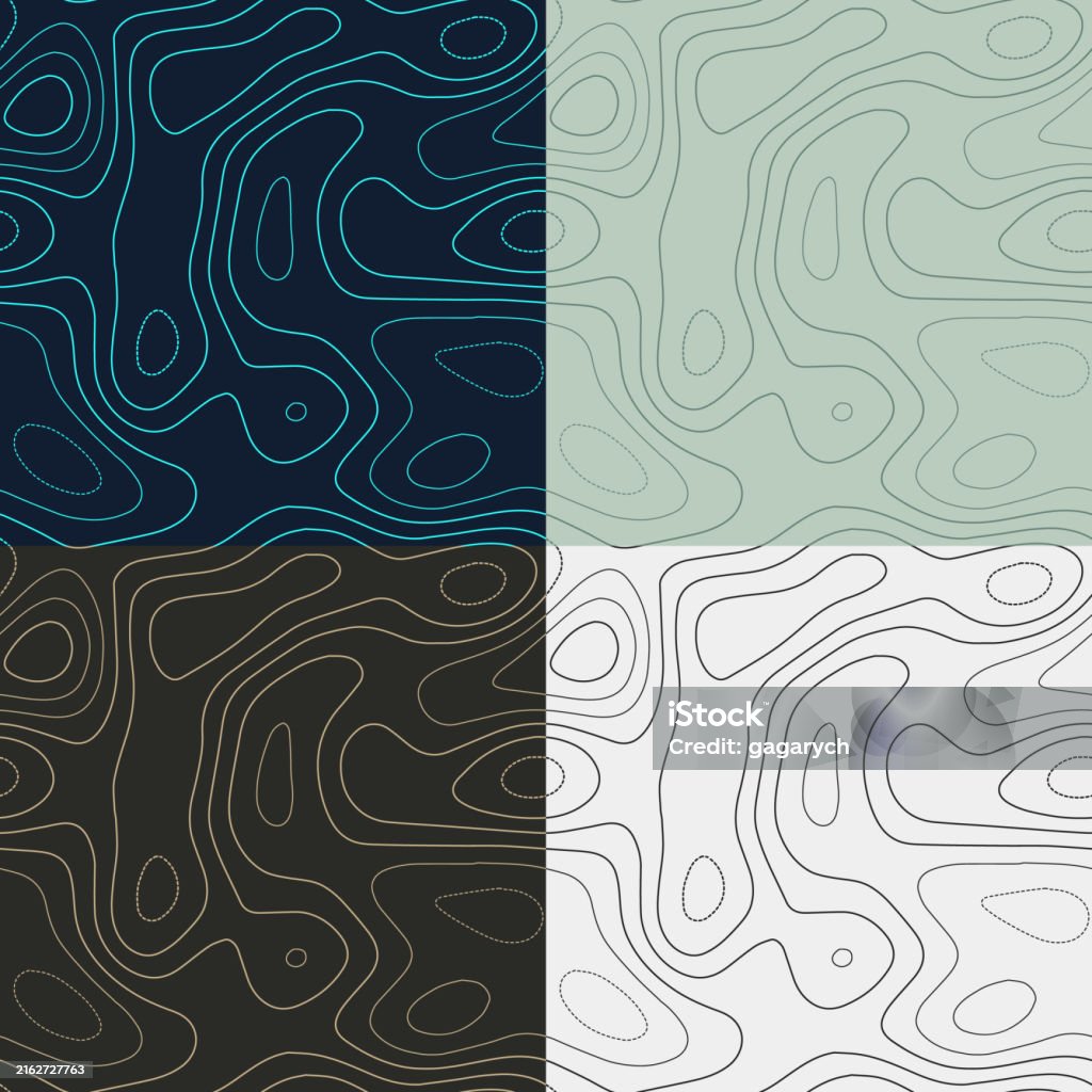 Topography Map Patterns Topography Patterns Seamless Elevation Map Tiles Beautiful Isoline ...