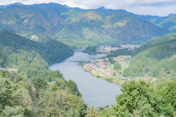 istock Tadami River and Oshi Village 2162733815