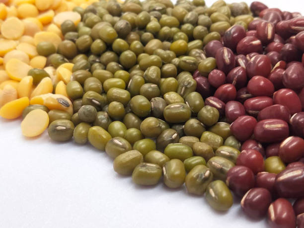 istock Collection of grains, beans on white background. 2162739899