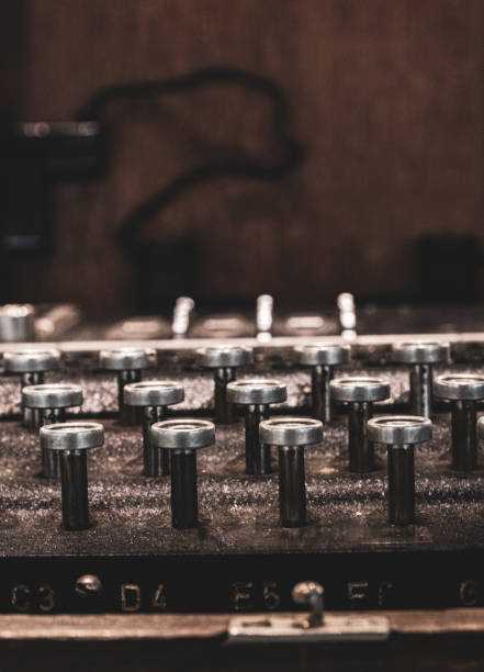istock Keyboard, Bulbs & Rotors German World War 2 'Enigma' Machine 2162752351