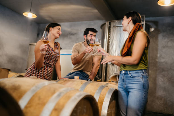 istock Wooden barrels as a table 2162752585