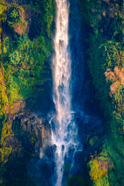 istock A waterfall is shown in a lush green forest 2162753517