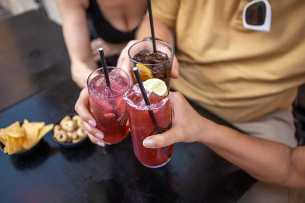 istock Focus of hands holding mocktails 2162758550