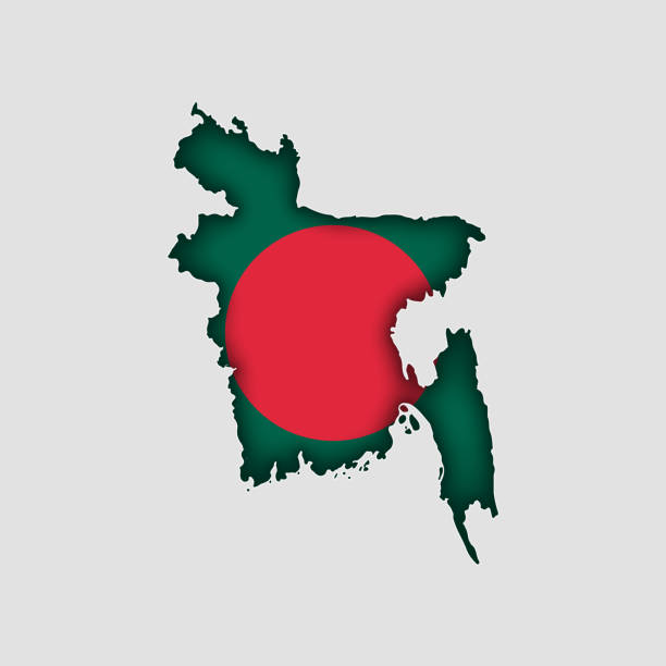 istock BANGLADESH Map with flag in body 2162759612