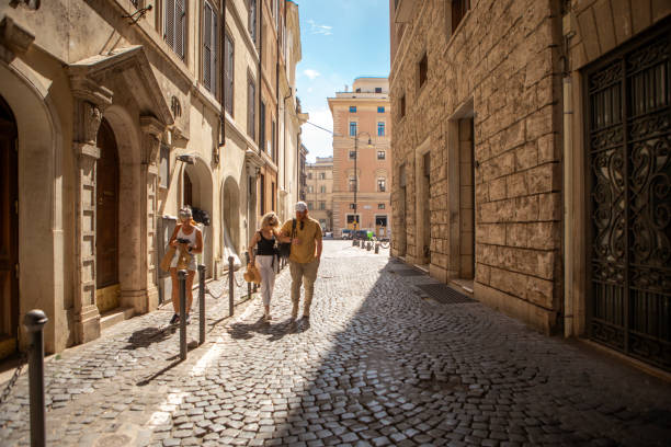 istock Three beautiful mature friends sightseeing in Rome 2162759689