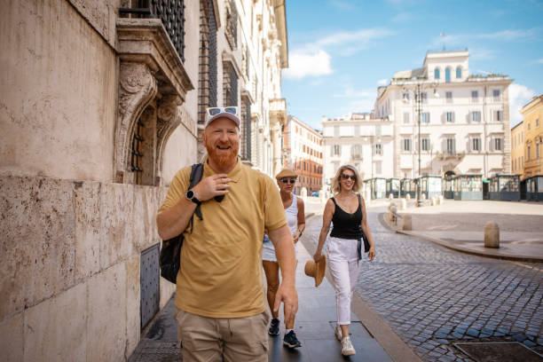 istock Three beautiful mature friends sightseeing in Rome 2162759764