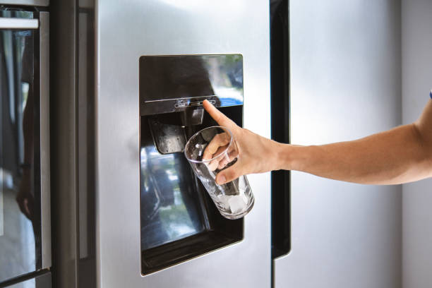 istock Smart refrigerator that dispenses ice cubes for your favorite beverage 2162761231