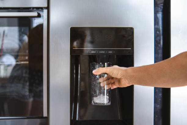 istock Smart refrigerator that dispenses ice cubes for your favorite beverage 2162761246